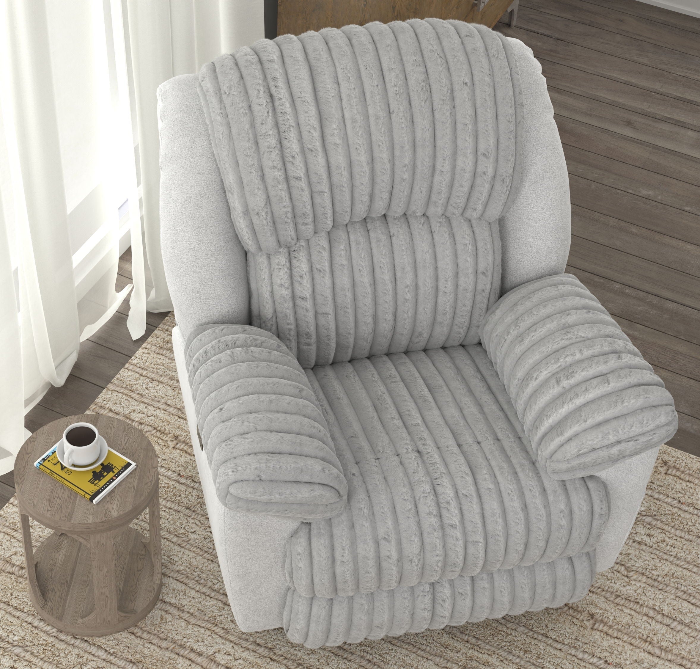 Shaggy - Power Lay Flat Recliner With Zero Gravity - Stylish Home Furniture