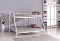 S131 - Twin / Full Bunk Bed - White - Stylish Home Furniture