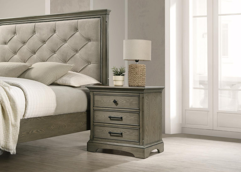 B312 - Medium Nightstand - Dark Ash - Stylish Home Furniture