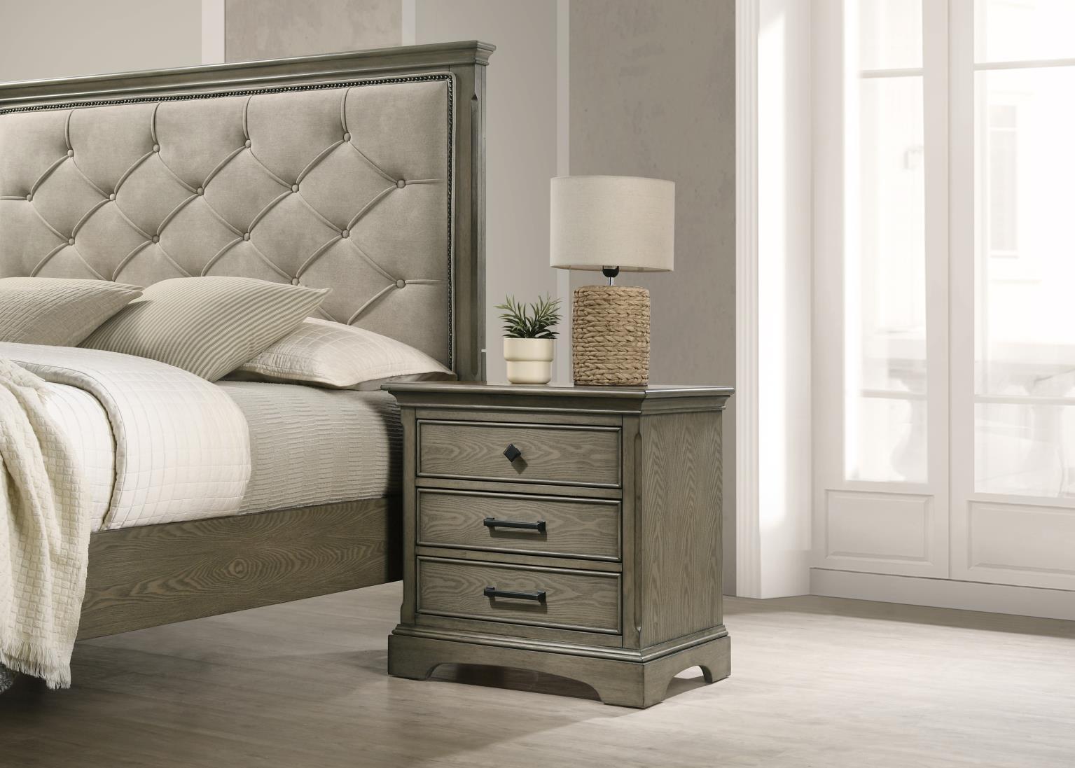 B312 - Medium Nightstand - Dark Ash - Stylish Home Furniture
