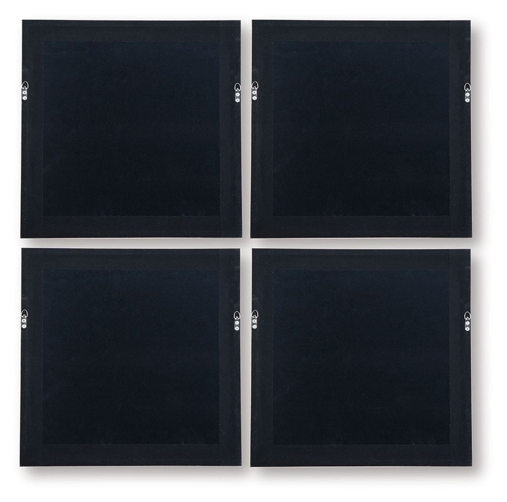 Dallbourne - Wall Art Set (Set of 4) - White / Gold Finish - Stylish Home Furniture