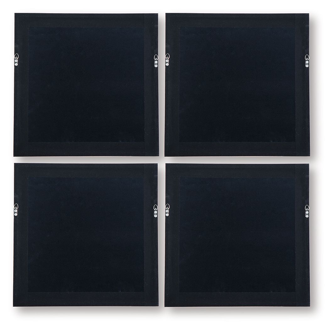 Dallbourne - Wall Art Set (Set of 4) - White / Gold Finish - Stylish Home Furniture