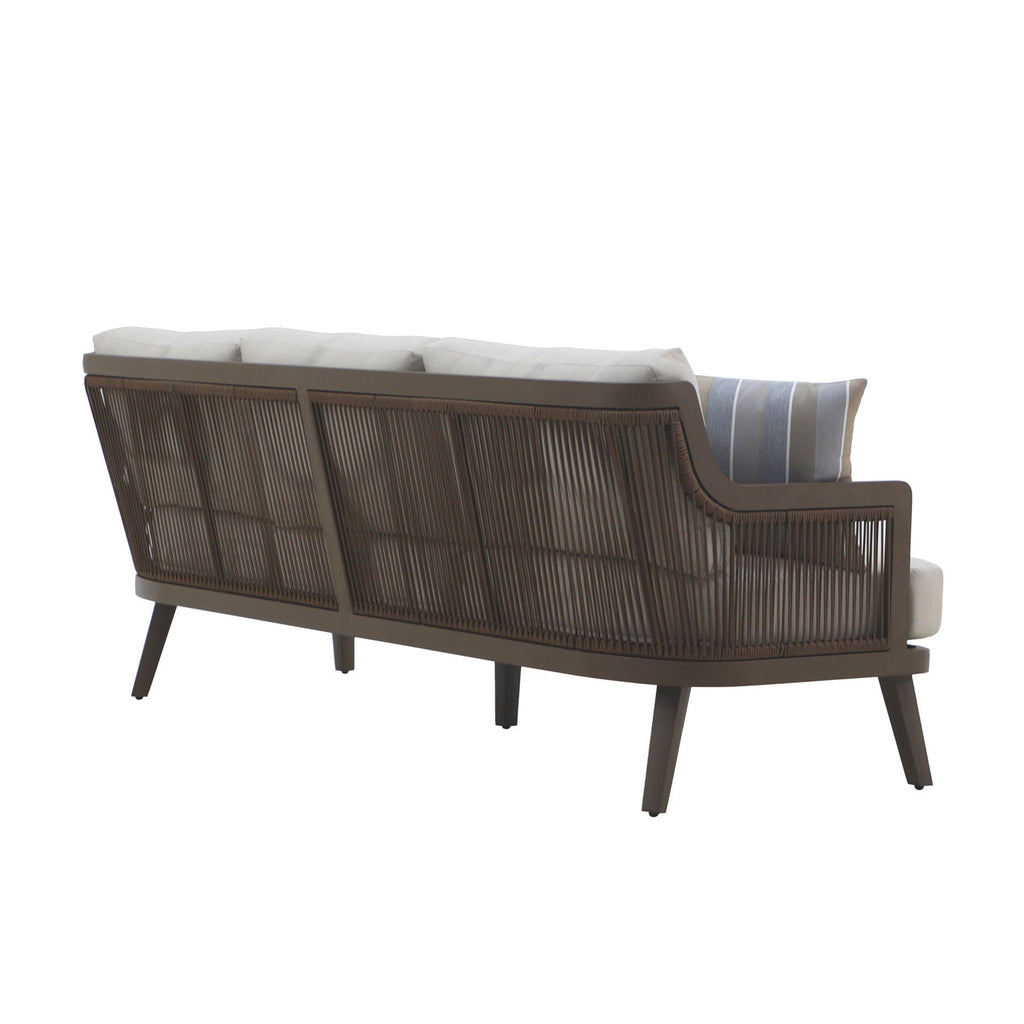 Genova - Patio Sofa With Two Accent Pillows - Gray - Stylish Home Furniture