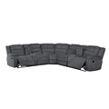 Redondo - 3 Piece Manual Sectional (2 Loveseats & Wedge) - Dark Gray - Stylish Home Furniture