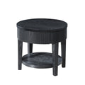 Tate - Round One Drawer End Table - Black