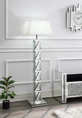 A1025 - LED Floor Lamp (Sold With Lamp Shade A1000-B) - Pearl Silver - Stylish Home Furniture
