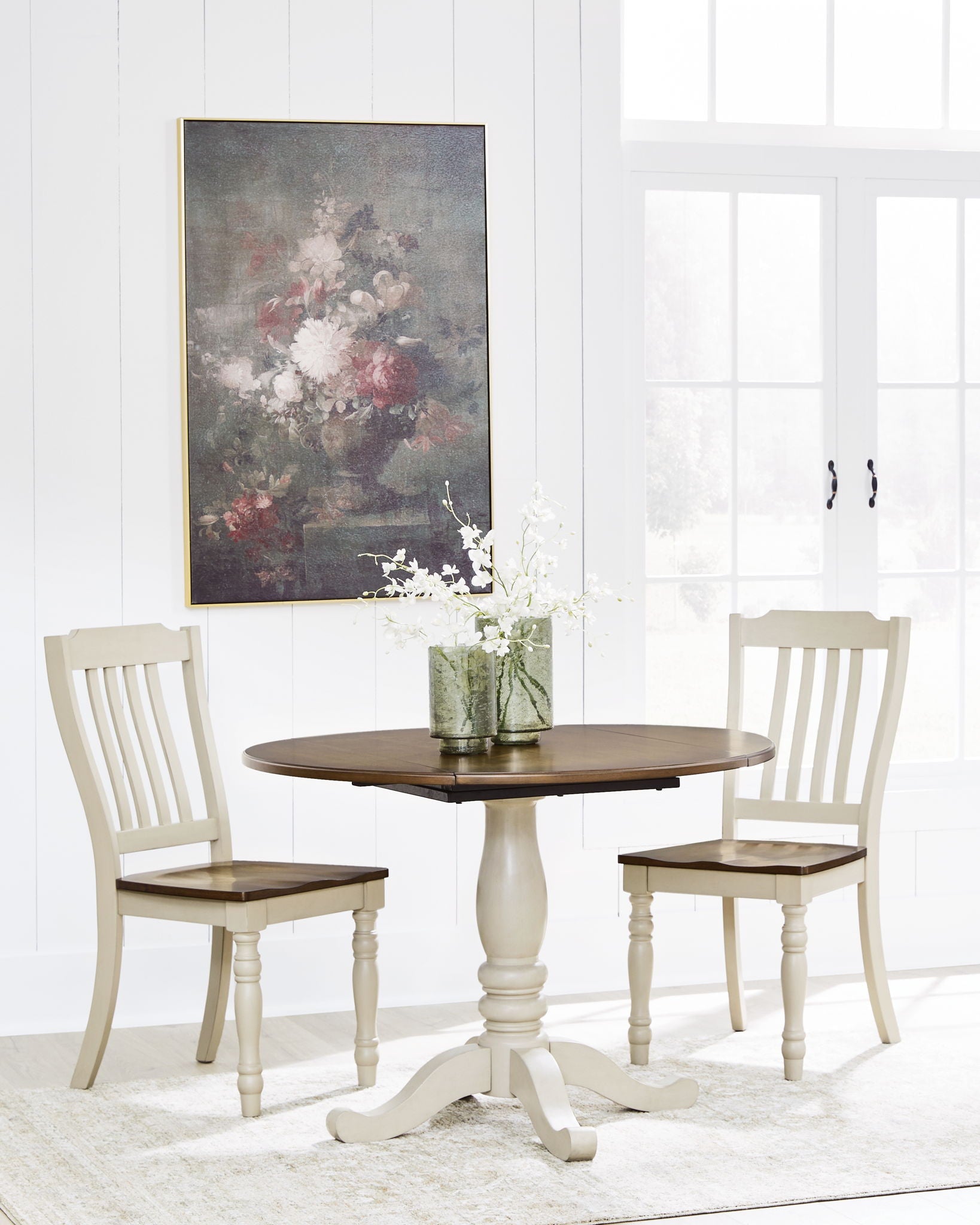 Wirloni - Dining Room Side Chair (Set of 2) - Antique White / Brown - Stylish Home Furniture