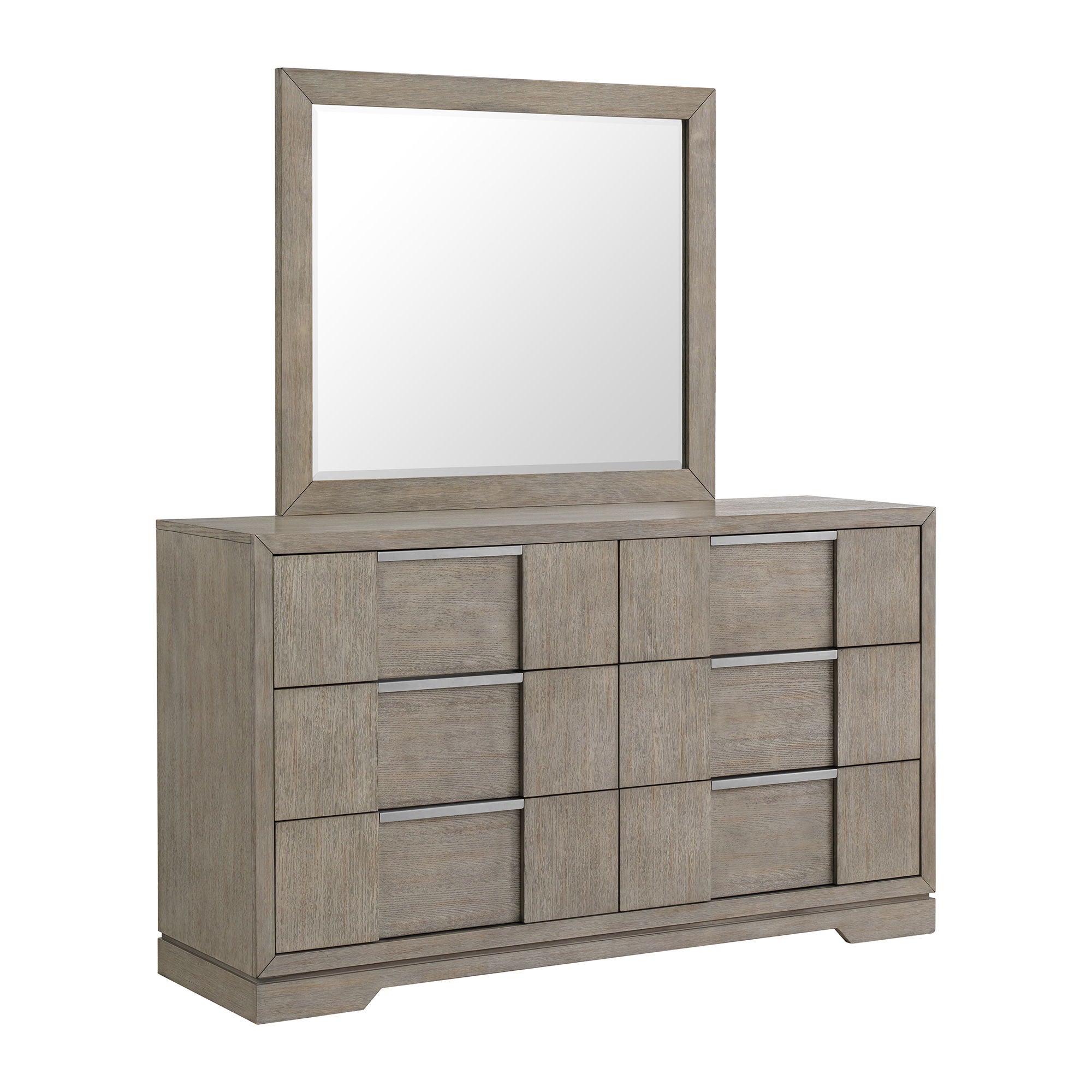 Kelis - 4 Piece Bedroom Set With Queen Panel Bed And LED - Gray - Stylish Home Furniture