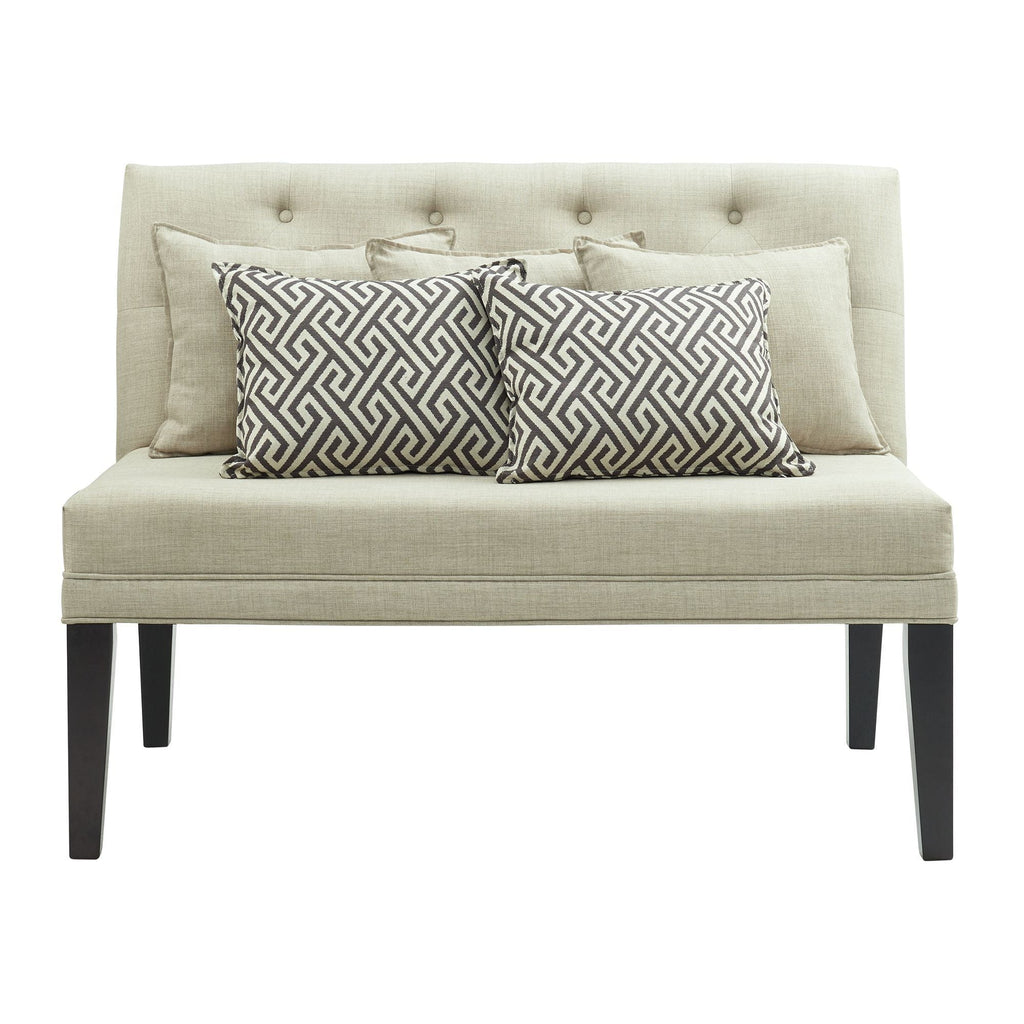 Maddox - Loveseat With Five Pillows - Beige - Stylish Home Furniture