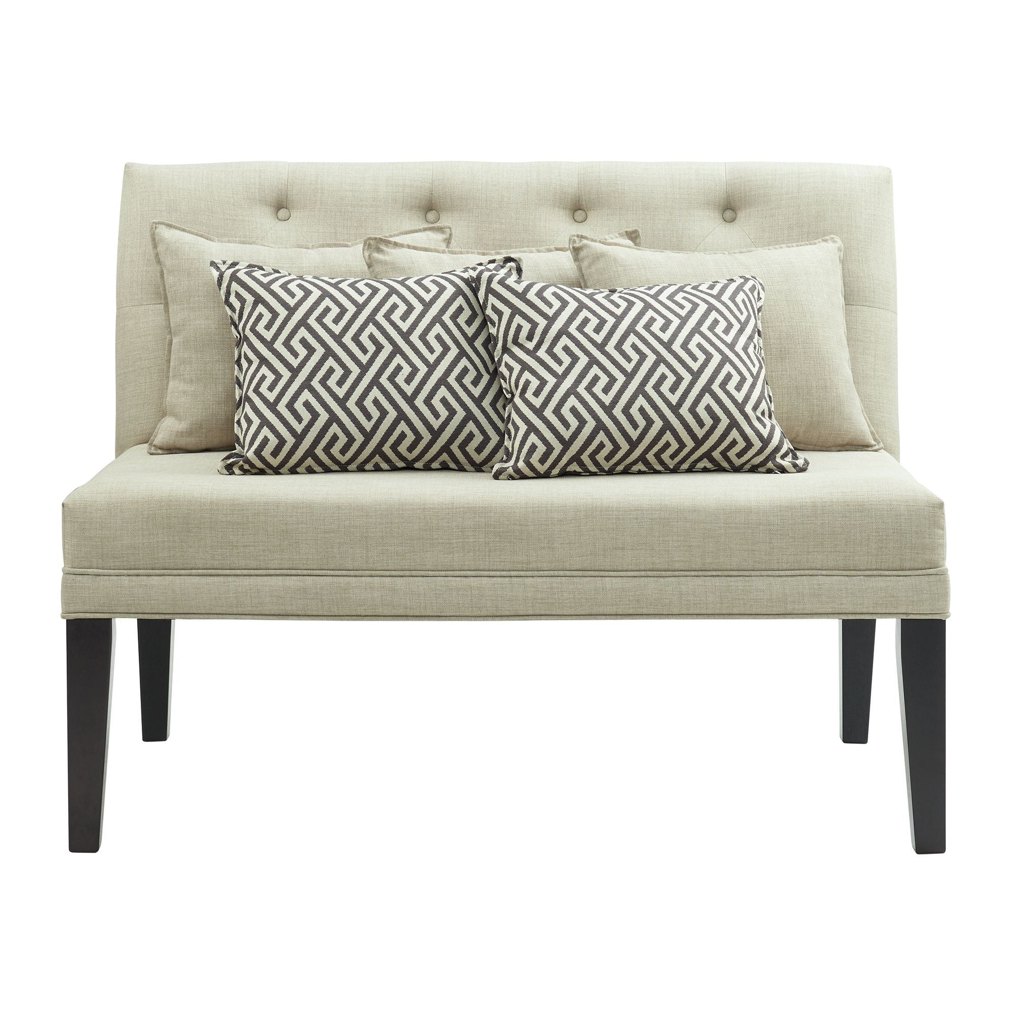 Maddox - Loveseat With Five Pillows - Beige - Stylish Home Furniture