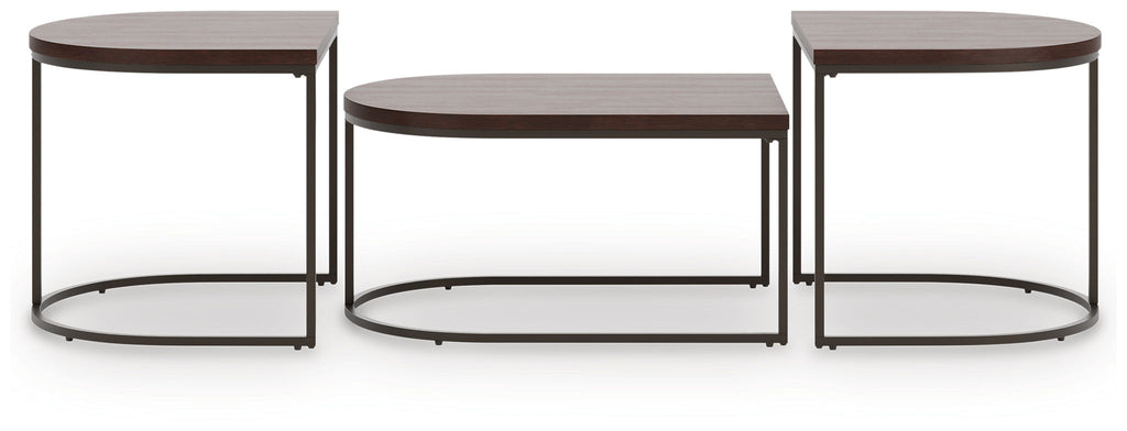 Vanmore - Occasional Table Set (Set of 3) - Dark Brown - Stylish Home Furniture