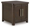 Breckington - Rectangular 2-door End Table - Dark Brown - Stylish Home Furniture