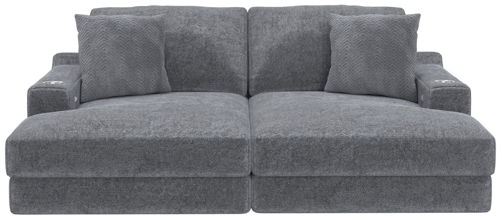 Cozy - 2 Piece Double Wide Chaise With USB Charging Ports