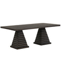 Plateau - 78" Rectangle Dining Table - Top & Base - Dark Brown - Stylish Home Furniture