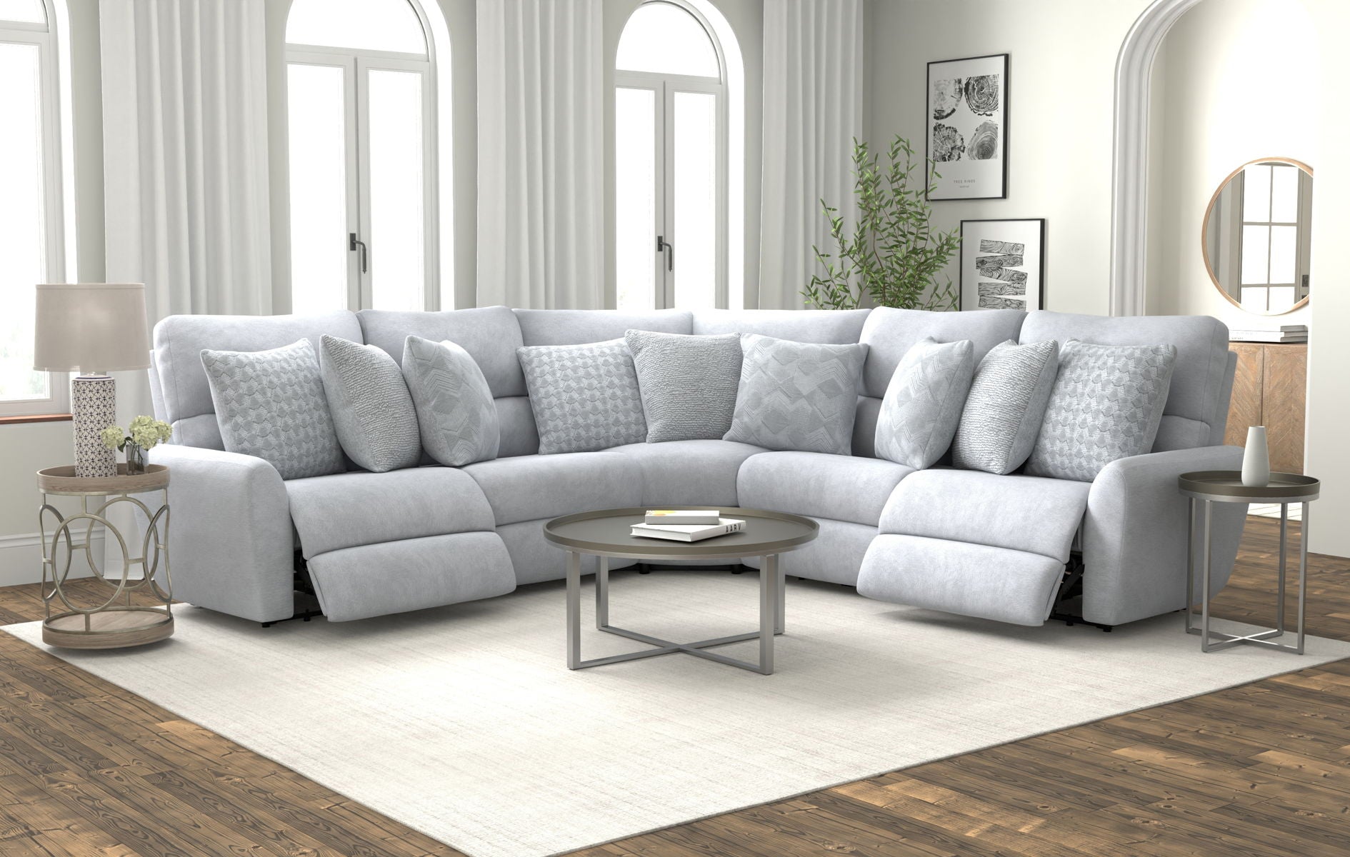 Majesty - Deep Seating Power Reclining Sectional - Stylish Home Furniture
