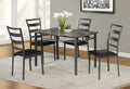 D762 - 5 Piece Dining Room Set - Dark Gray - Stylish Home Furniture
