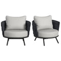 Bali - Chairs With Olefin (Set of 2) - Dark Gray