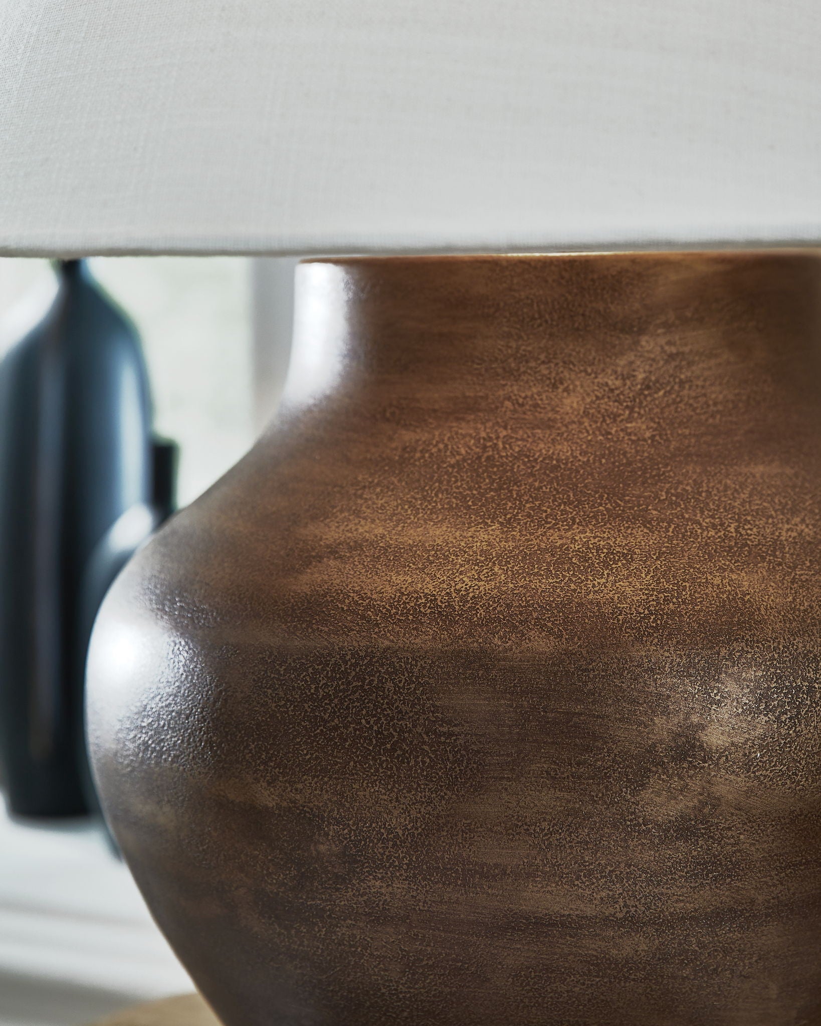 Whitham - Metal Table Lamp - Antique Copper Finish - Stylish Home Furniture
