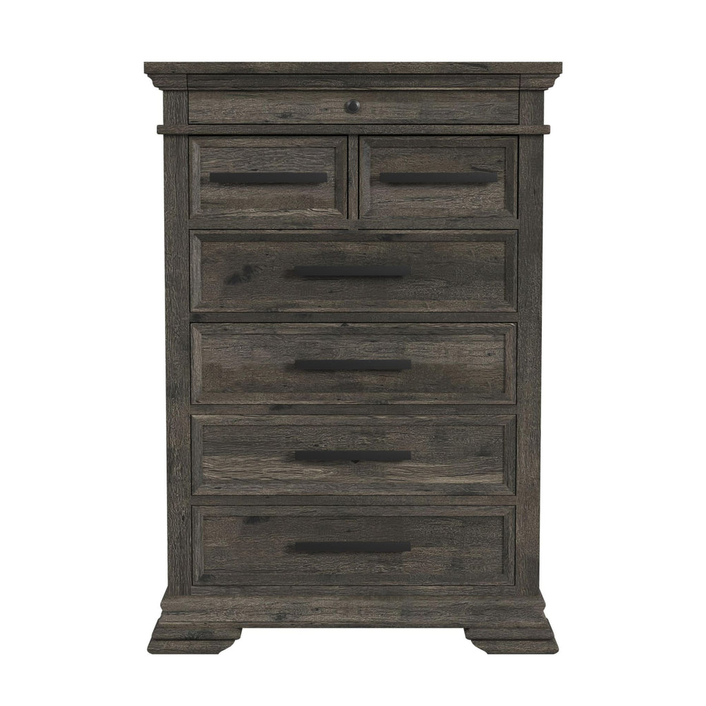 Park Ridge - 6-Drawer Chest - Charcoal - Stylish Home Furniture