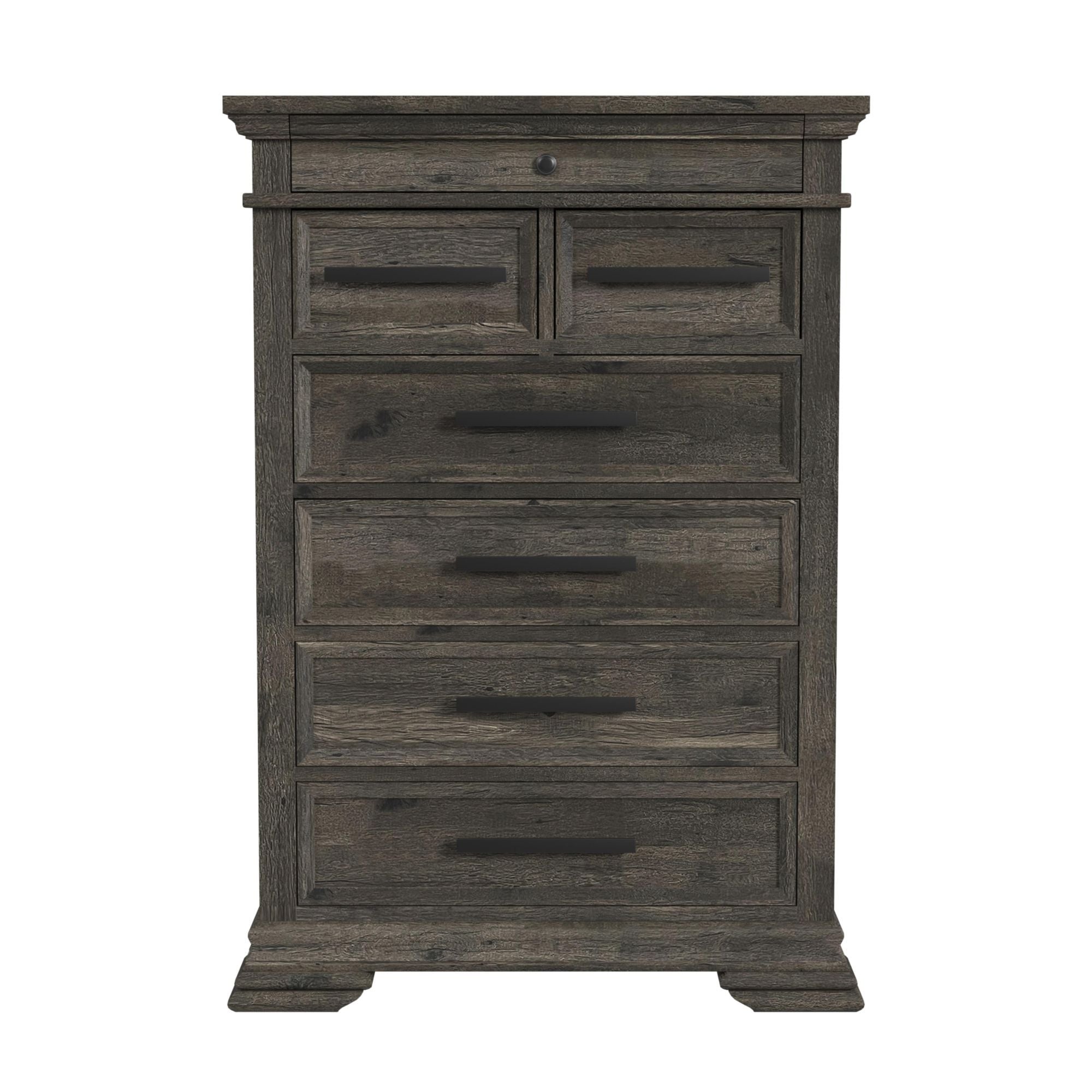Park Ridge - 6-Drawer Chest - Charcoal - Stylish Home Furniture