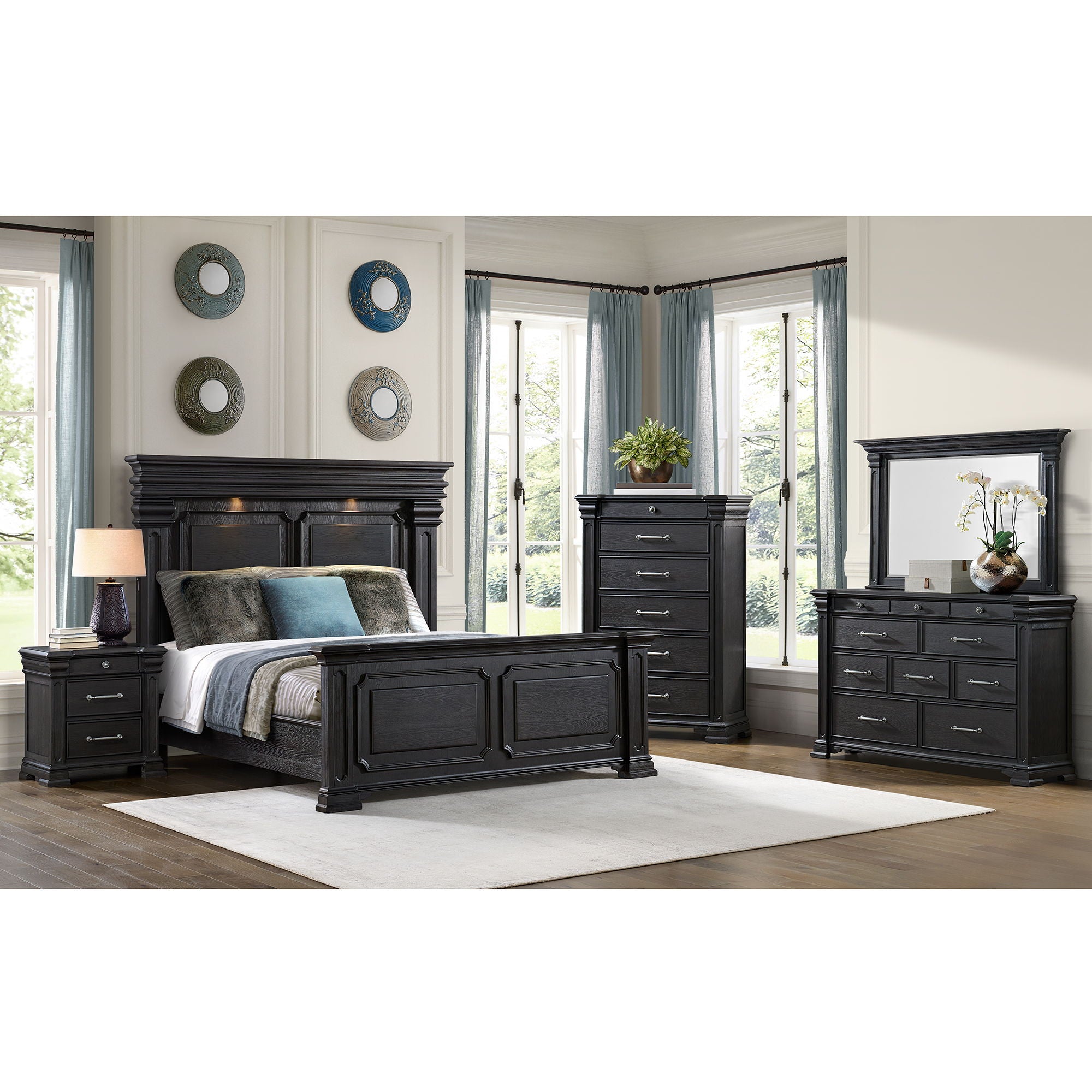 Kings Court - 3-Drawer Nightstand (Sliding Top) - Stylish Home Furniture