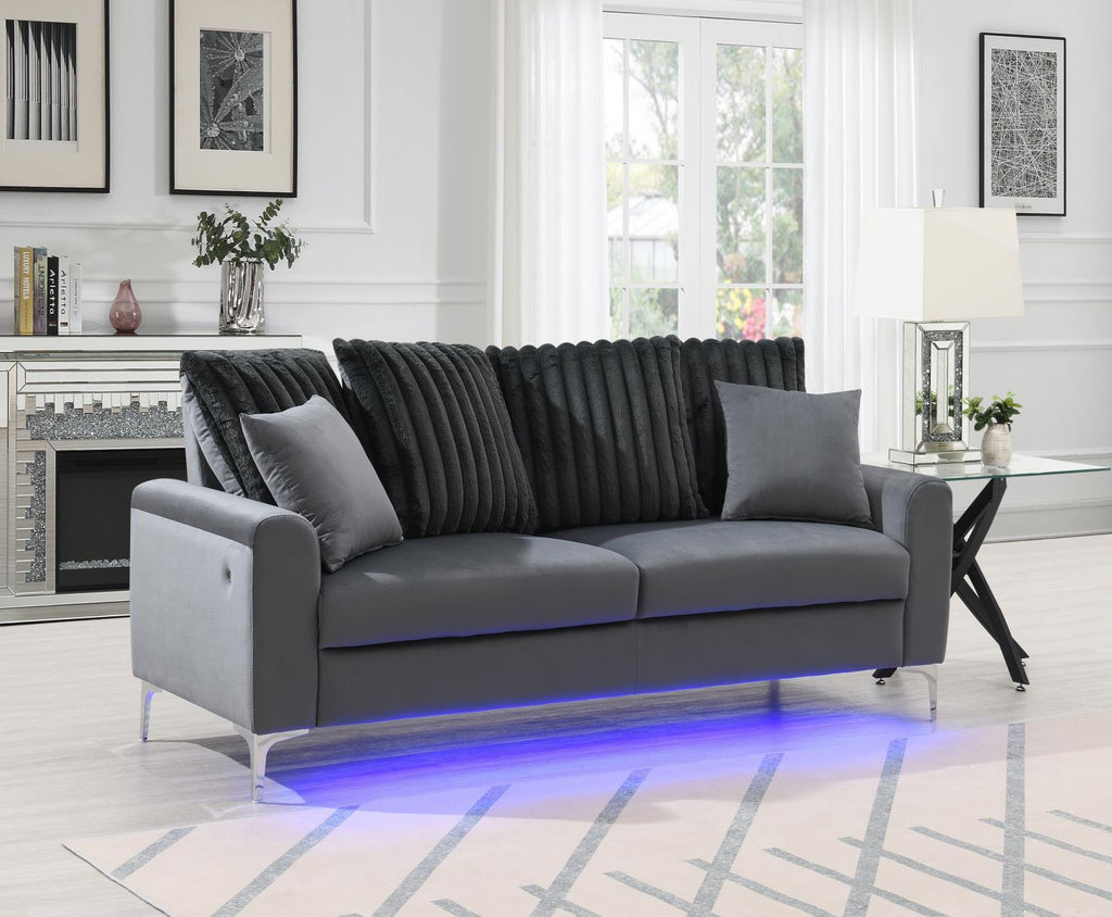 U481 - 3 Piece Living Room Set (Sofa, Loveseat, Chair) - Gray - Stylish Home Furniture