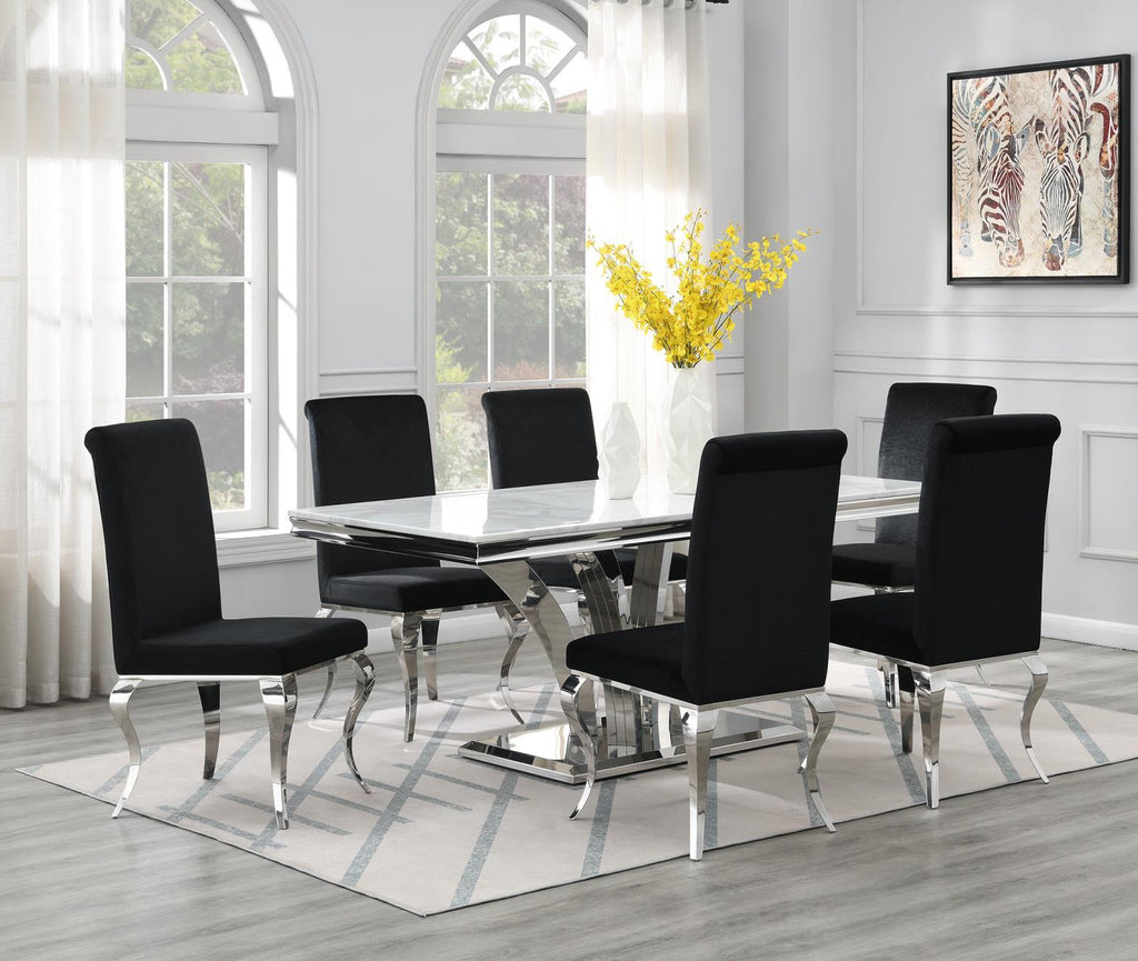 G-083-T-WHITE - Marble Dining Table - White - Stylish Home Furniture