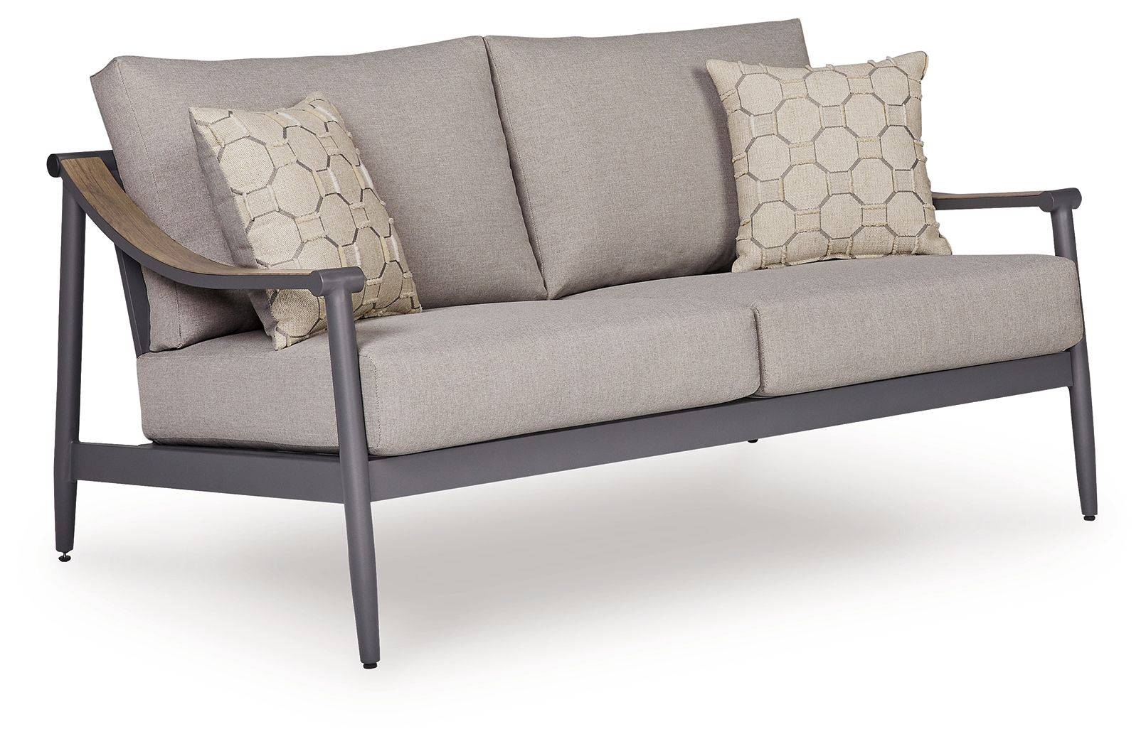 Ocean Beach - Loveseat With Cushion - Gray - Stylish Home Furniture