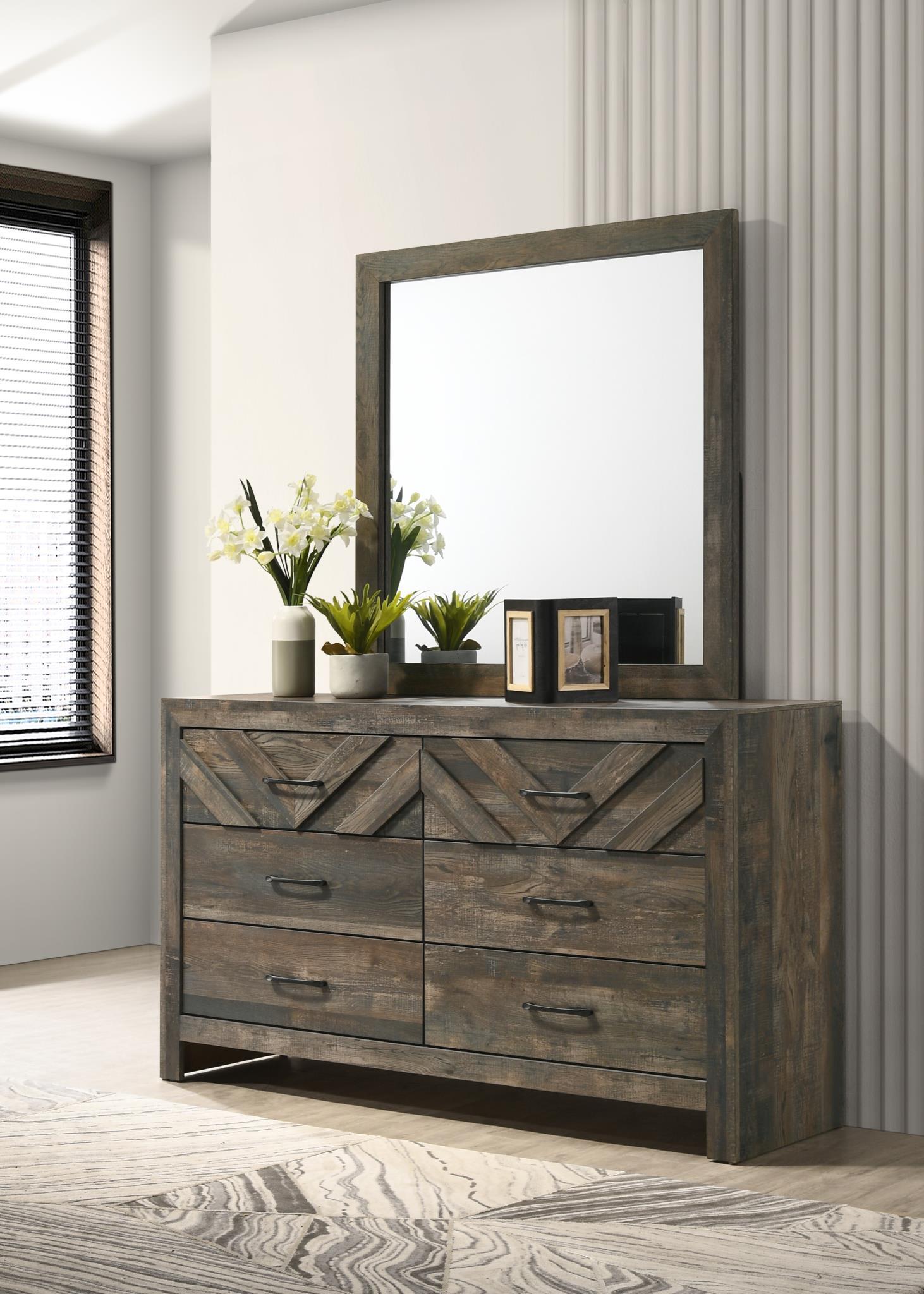 B500 - Dresser - Antique Brown - Stylish Home Furniture