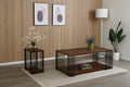 Vertex - Rectangular 3 Piece Occasional Set (1 Coffee & 2 End Tables) - Brown / Black - Stylish Home Furniture