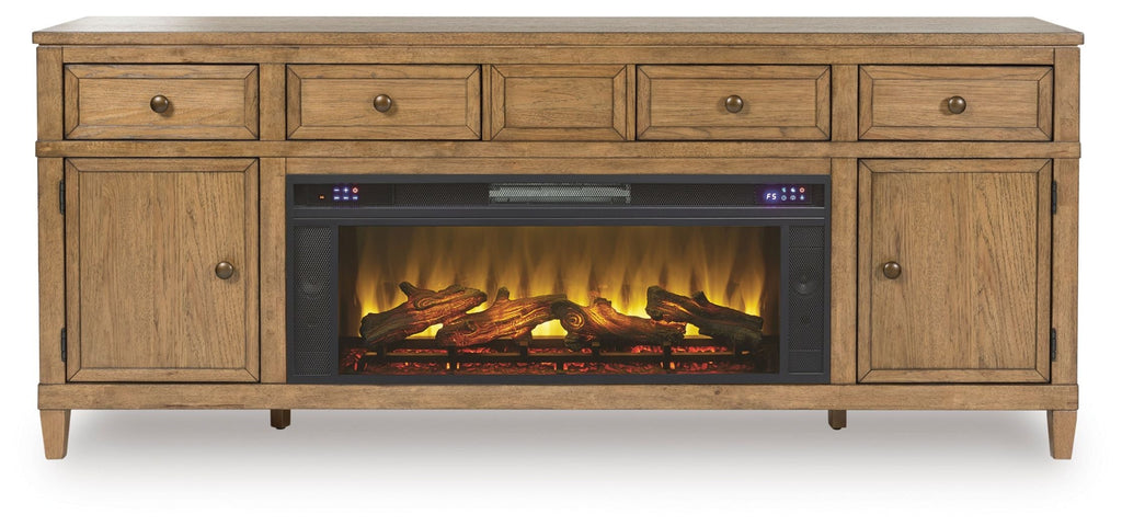 Sharlance - 81" TV Stand With Electric Fireplace - Stylish Home Furniture