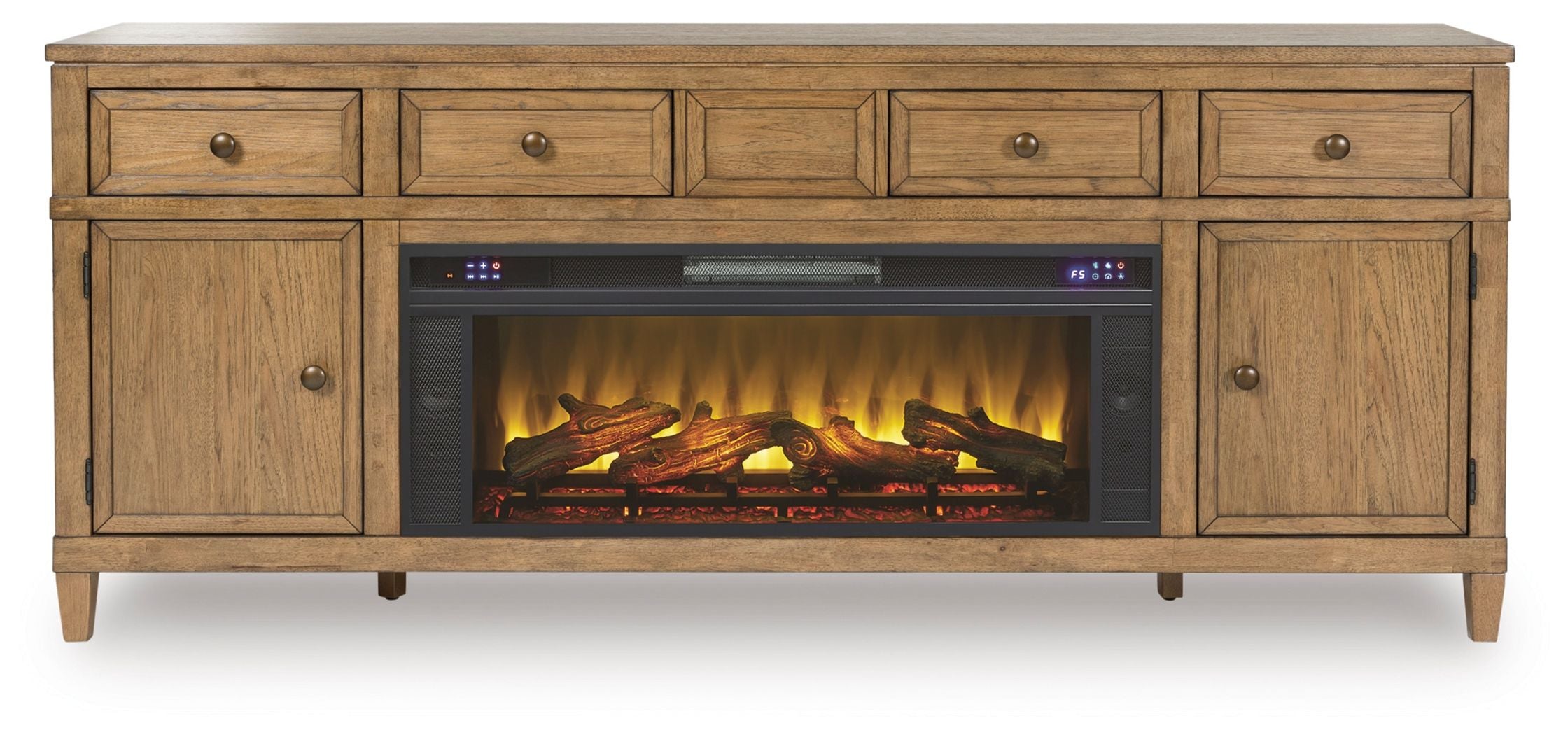 Sharlance - 81" TV Stand With Electric Fireplace - Stylish Home Furniture