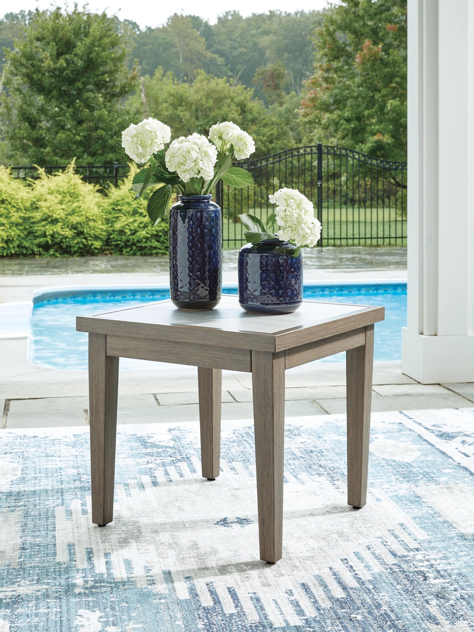 Rainier Ranch - Square End Table - Brown / Beige - Stylish Home Furniture