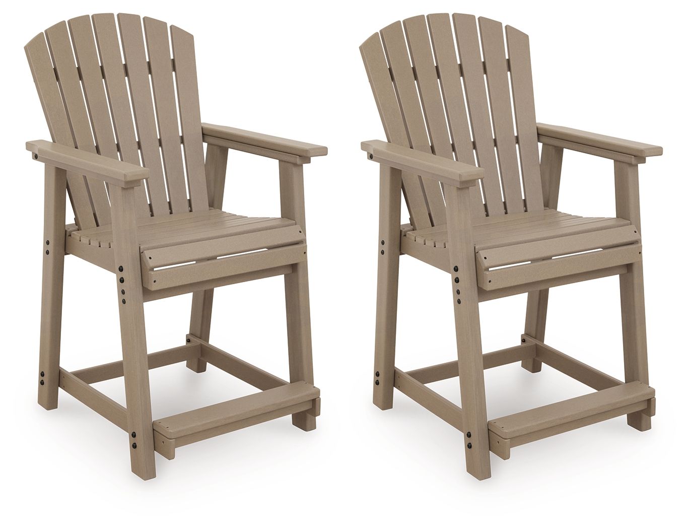 Seacliff Beach - Barstool (Set of 2) - Medium Brown - Stylish Home Furniture