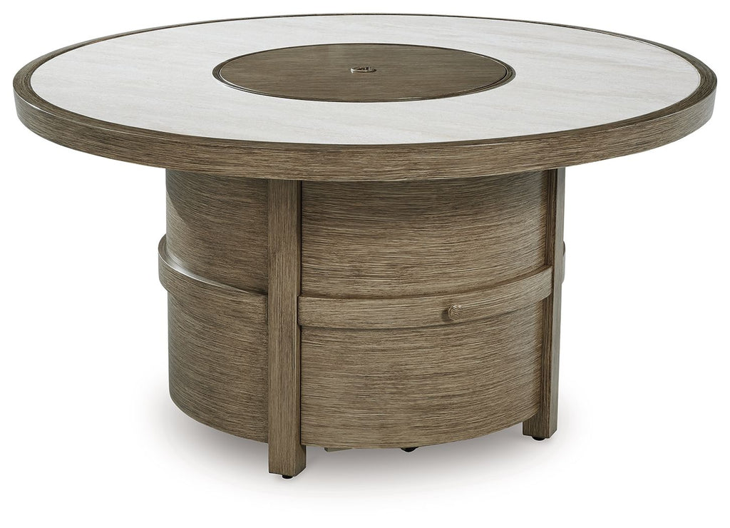 Rainier Ranch - Round Fire Pit Table - Beige - Stylish Home Furniture