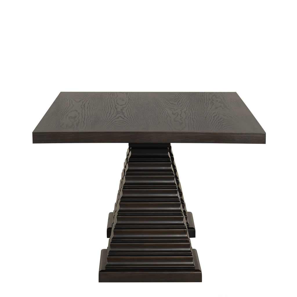 Plateau - 78" Rectangle Dining Table - Top & Base - Dark Brown - Stylish Home Furniture