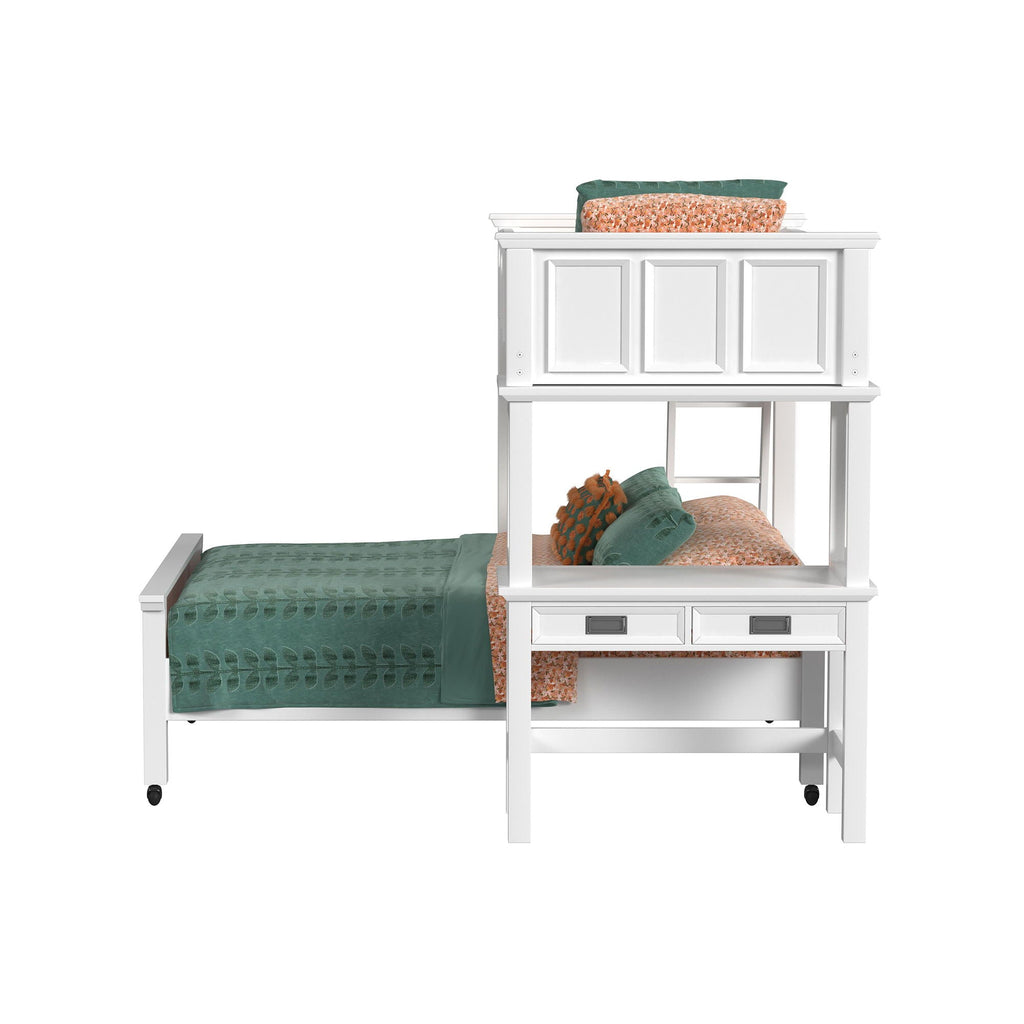 Hampton Kids - Loft With Ladder And Desk With Speaker Bedroom Set - Stylish Home Furniture