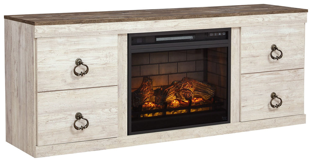 Willowton - Entertainment Center With Fireplace Option - Stylish Home Furniture
