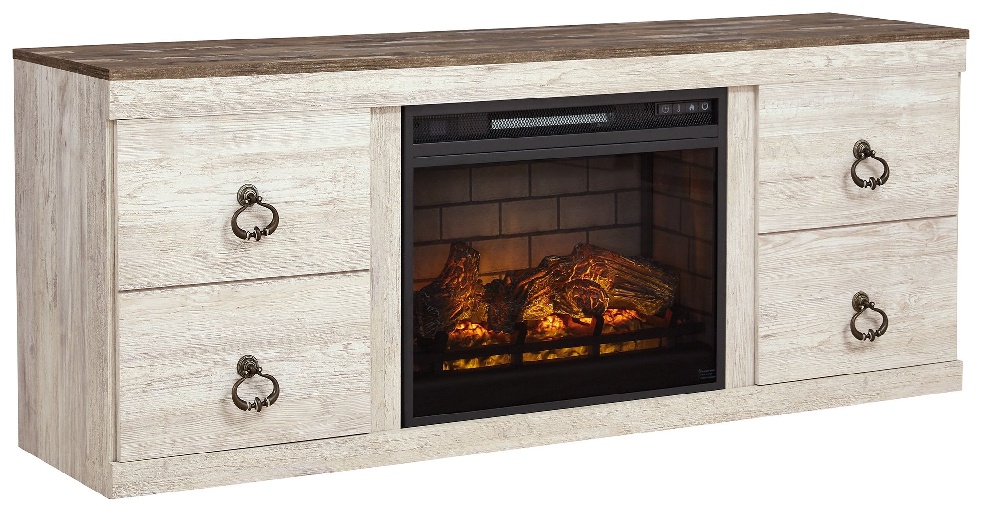 Willowton - Entertainment Center With Fireplace Option - Stylish Home Furniture