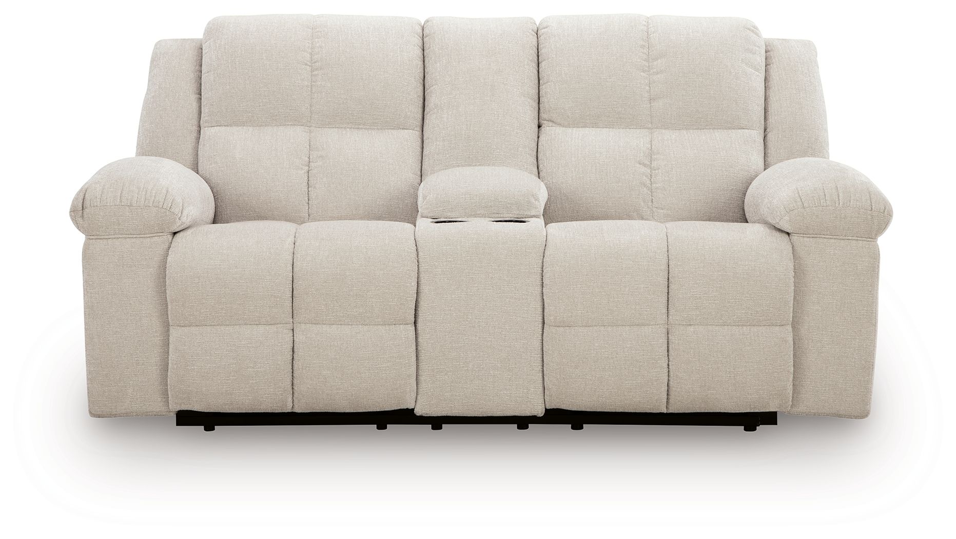 Orlen - Double Reclining Loveseat With Console - Winter - Stylish Home Furniture