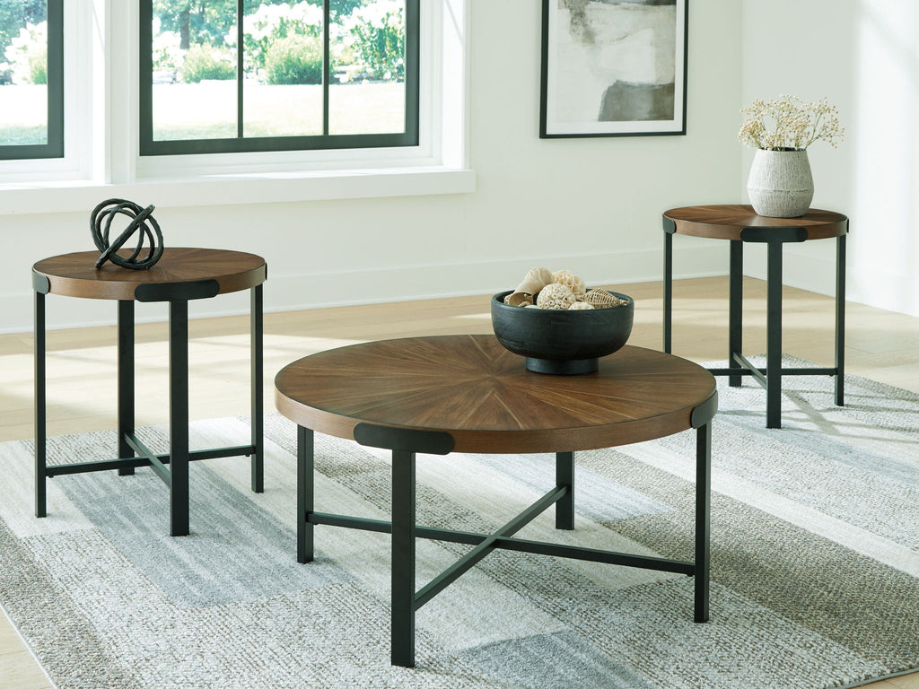 Crosstrail - Occasional Table Set (Set of 3) - Brown - Stylish Home Furniture