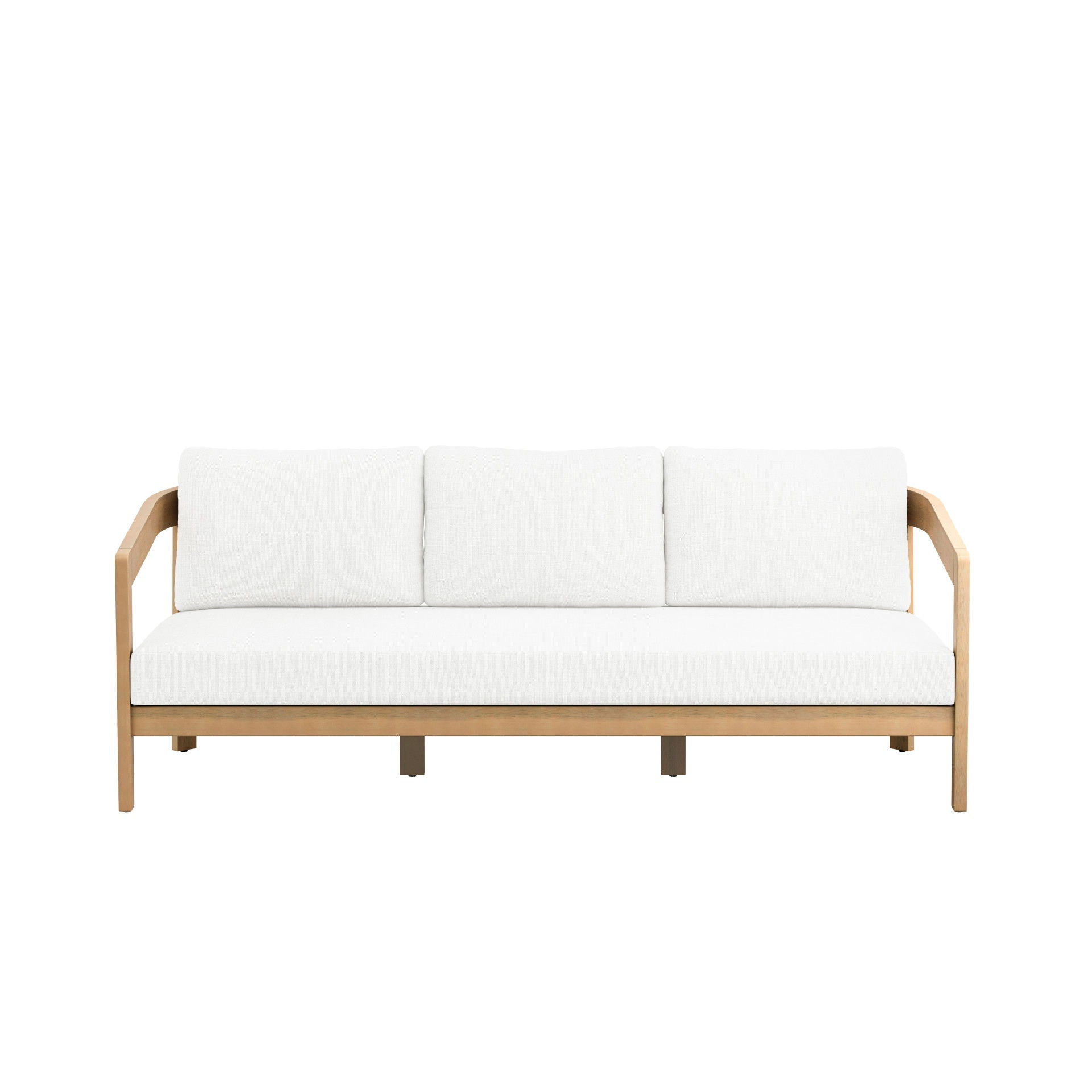 Wesley - Patio Sofa With Cushions - White - Stylish Home Furniture