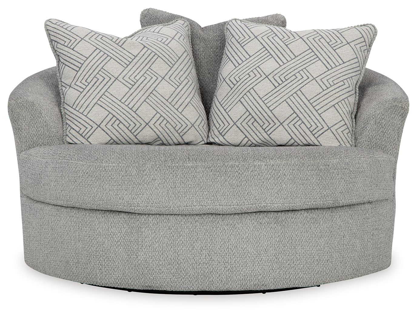 Casselbury - Oversized Swivel Accent Chair - Cement - Stylish Home Furniture
