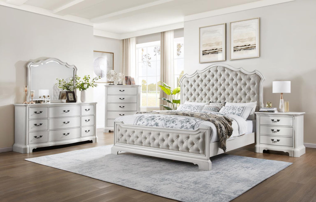 B072 - Nightstand - Antique White - Stylish Home Furniture