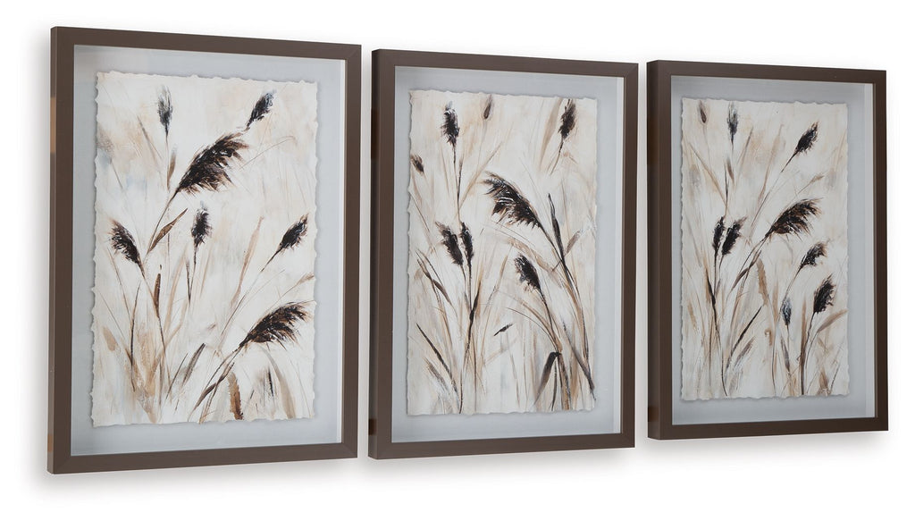 Honslow - Wall Art Set (Set of 3) - Brown / Black / White - Stylish Home Furniture