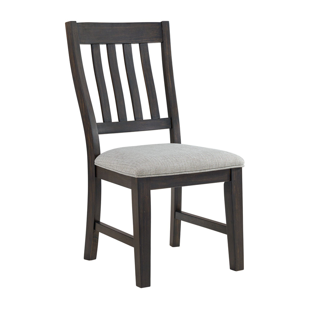 Montrose - Fabric Dining Side Chair (Set of 2) - Espresso / Light Gray - Stylish Home Furniture