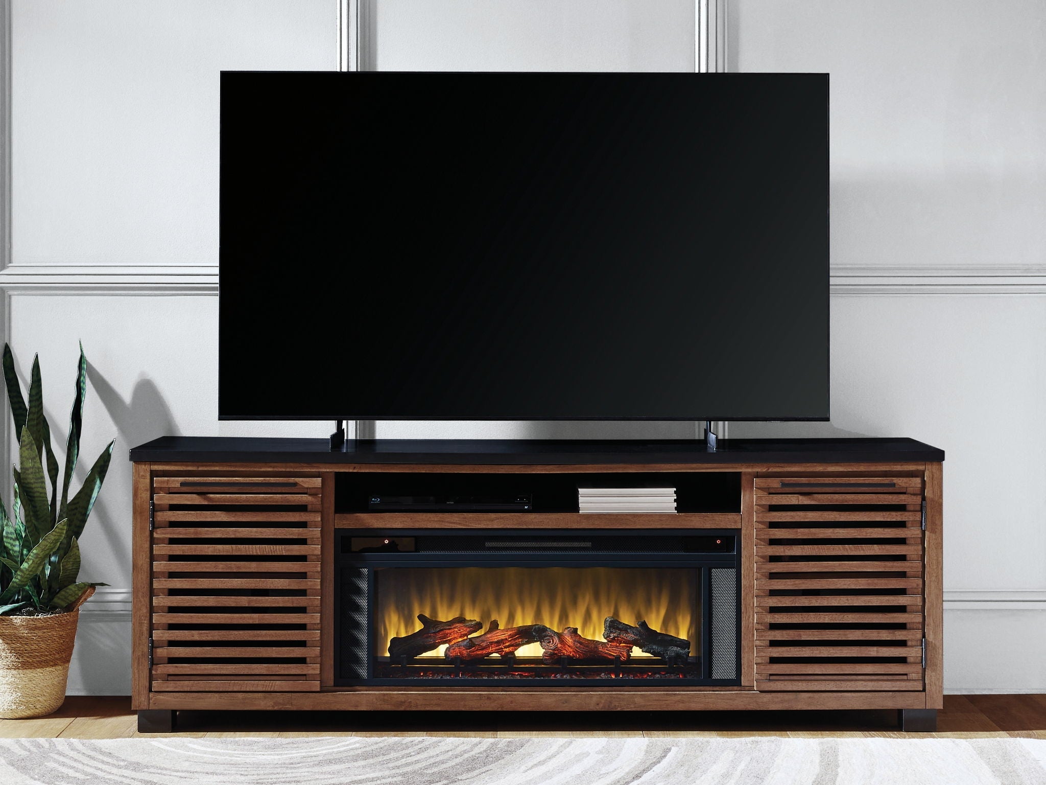 Kallari - TV Stand With Fireplace Option - Stylish Home Furniture