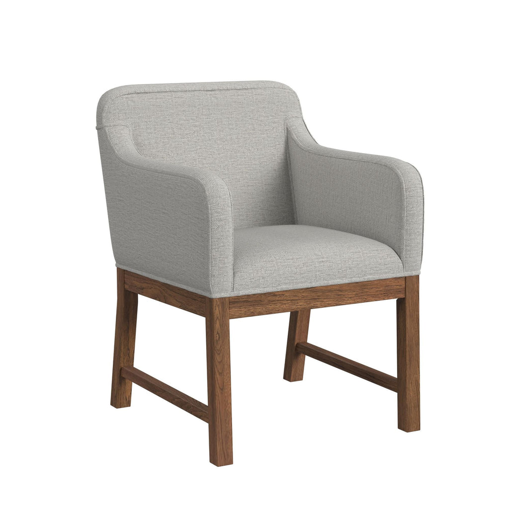 Glinda - Upholstered Fabric Dining Chair (Set of 2) - Brown / Light Gray - Stylish Home Furniture