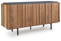 Quintavious - Accent Cabinet - Brown / Charcoal - Stylish Home Furniture