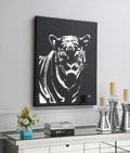 A2015 - LED Wall Art (Tiger) - Pearl Silver - Stylish Home Furniture